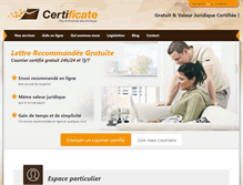 Tablet Screenshot of mail-certificate.com